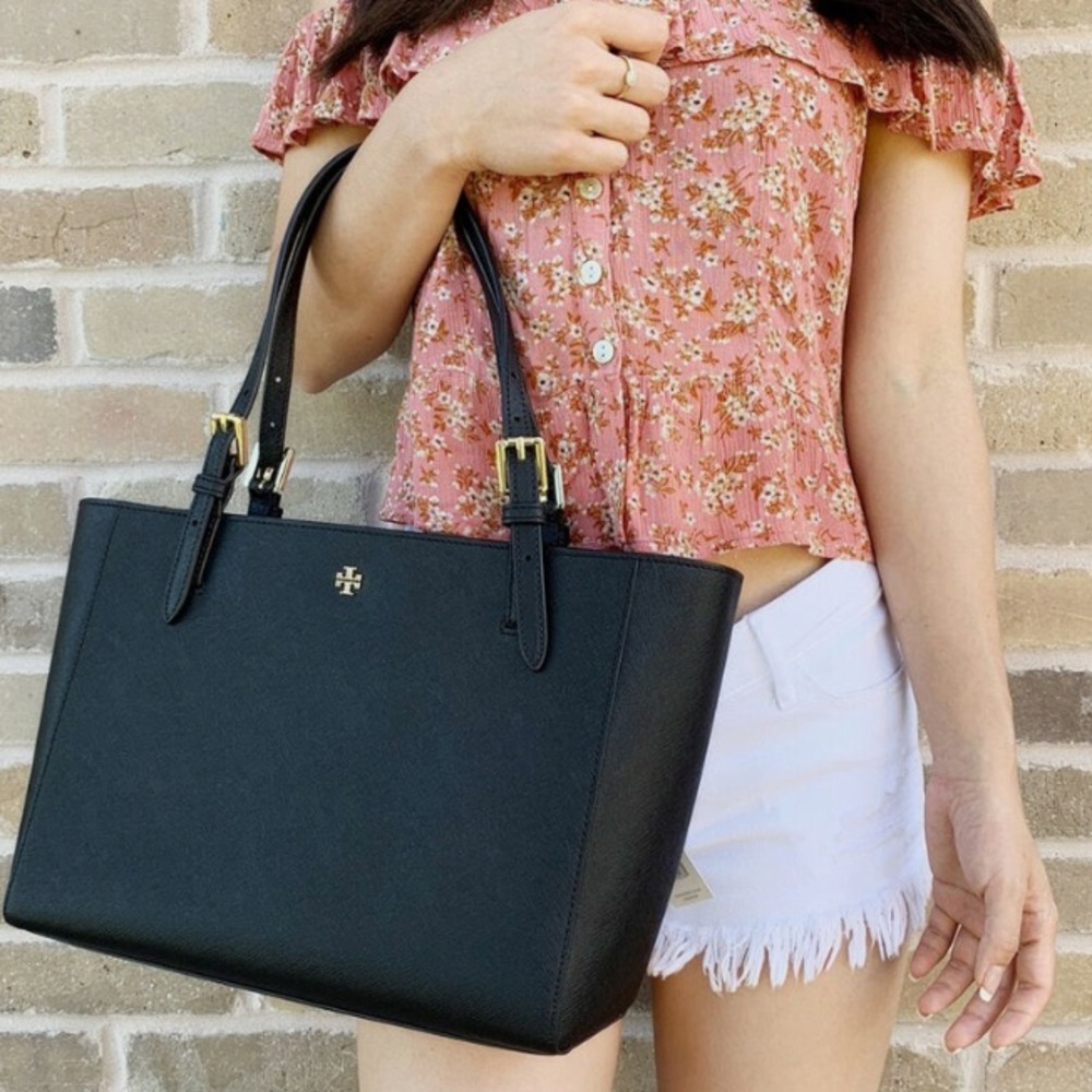 TORY BURCH York Leather Buckle Tote *black* - Picture 3 of 17